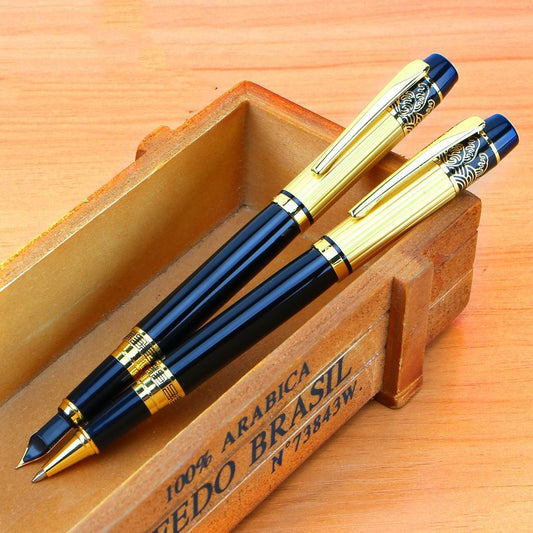 Patterned Orb Metal Fountain Pen